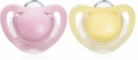 NUK Silicone Pacifier STARLIGHT - Pink & Yellow 2pcs pack