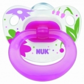 NUK Silicone Pacifier - 1 piece - Print/ Pink- Less 20% off