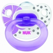 NUK Silicone Pacifier-1 piece -Ass Print/ Purple Less 20%Off